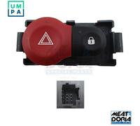 Hazard warning light switch 23647 MEAT & DORIA for RENAULT CLIO III