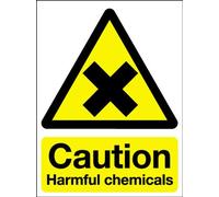 Hazard Warning Sign - Caution Harmful Chemicals