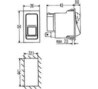 HELLA 6HH004 570-491 Hazard Light Switch OE REPLACEMENT XX1252 406C8A