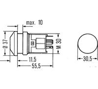 Hazard Warning System Switch Fitting W1,2W 6HF 003 916-031 HELLA