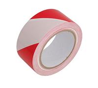 Hazard Warning Tape 50x50mm (2x2in.) Self Adhesive - Red And White
