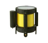 Hazard Warning Tape,Retractable Queue Barrier Belt Isolation Railing Retractable Barrier Belt Construction Warning for Safety Cones Caution(Yellow,3M)