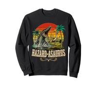 Hazardasaurus Golf Water Hazard Mosasaur Retro Design Sweatshirt