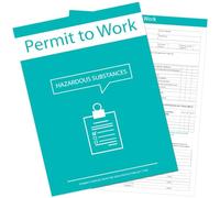 Hazardous Substances Permit to Work Forms - Pack of 10 | Safety Compliance Documentation for Chemical & Risk Management