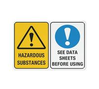 Hazardous Substances - See Data Sheets Before Using 12 X 8 Inches Aluminum Sign - Uv Protected, Waterproof, Weatherproof And Fade Resistant - 4Pre-Drilled Holes