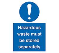 Hazardous Waste Must Be Stored Separately Sign Sign - 200x300mm - A4P