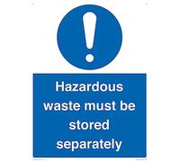 Hazardous Waste Must Be Stored Separately Sign Sign - 300x400mm - A3P