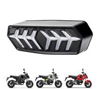 HAZAWA Grom Integrated Tail Light with Turn Signal Sequential Led SMD Motorcycle Taillight assembly Flowing Compatible with Honda Grom 2014-2022 2020 MSX125 SF CBR650F/R CTX700 CTX700N(Clear lens)