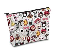 Hazbin Cartoon Characters Merch Alastor Lover Cosmetic Bag The Radio Demon Anime Makeup Bag Hazbin Demon Fans Gift (Hazbin Bag)