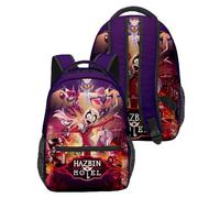 Hazbin Hotel Backpack Charlie Morningstar/Vaggie/Alastor/Angel Dust Cartoon Anime Backpack School Backpack Students Schoolbag (Type 1, 30 * 40 * 17cm)