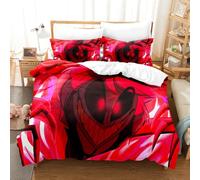 Hazbin Hotel Bedding Sets with Pillowcases Charlie Morningstar Angel Dust 3D Anime Bed Linen, Bedding Double Duvet Cover Set for Bedroom Dormitory