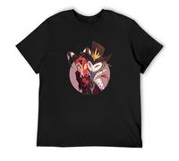 Hazbin Hotel Blitzo and Stolas T-Shirt Cartoon Tee Black S