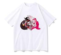 Hazbin Hotel Helluva Boss Hell Inn Printed Terrifier T-Shirt Unisex (White,S)