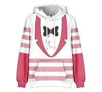 Hazbin Hotel Hoodie Anime Alastor/Angel Dust/Charlie Morningstar/Vaggie Hooded Sweatshirt for Kids Adults Long Sleeve Hoodies 3D Print Pullover (C, XL)