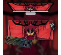 Hazbin Hotel Mouse Mat, Alastor/Angel Dust Anime Mouse Pad, 800×300mm Large Gaming Mouse Pad Desk Keyboard Mat for Computer Laptop Office Student Water-Resistant Mousepad