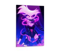 Hazbin Hotel Poster Angel Anime Dust Canvas Wall Art Decorative Home Decor Painting for Living Room Bedroom 08x12inch(20x30cm) Frame-style