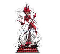 Hazbin Hotel Stand Figure Alastor Angel Dust Vox Lucifer Cartoon Anime Acrylic Figures Standing Model Hazbin Hotel Merch Desktop Decoration 16cm (typ1)