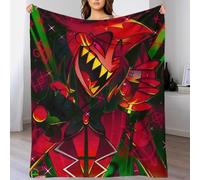 Hazbin Hotel Velvet Plush Throw Blanket 3D Print Lightweight Cozy Anime Movie Fleece,Bed Sofa Couch All Season Soft Blanket for Home Bedroom Dorm Travel Gift for Adults Kids 40x50inch(100x130cm)