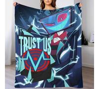 Hazbin Hotel Velvet Plush Throw Blanket with 3D Print Lightweight Cozy Fleece for Bed Sofa Couch All Season Soft Blanket for Home Bedroom Dorm Travel Gift for Adults Kids 40x50inch(100x130cm)