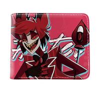Hazbins Alastor Hotel PU Leather Wallet | Stylish Bifold Card Holder Small Purse with Zipper Coin Pocket | Multicard Wallets Coin Purse for Cash, Coin, Card, Bill (Pink-5)