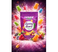 Haze CBD 500mg CBD Gummies | High Strength CBD Gummy Bears | 20 x 25mg CBD Per Gummy | UK Made CBD Edibles for Stress Relief, Calming Anxiety Support & Sleep | Natural Fruity Flavour | 20 per Pack