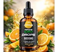Haze CBD 6000mg CBD Oil - 30ml High Strength CBD Oil - Premium CBD Oral Drops - 100% Natural Flavour - Broad Spectrum CBD with MCT Oil - THC Free - Wellness & Daily Balance Support (Citrus)