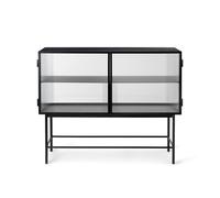 Haze Sideboard Ribbed Glass Black