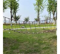 HAZEK The outdoor swing bridge is made wood and 16mm thickened nylon rope with super strong load-bearing capacity. It is suitable for kindergartens and outdoor activities.(Size:5m)