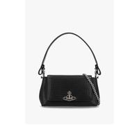 Hazel Medium Black Embossed Croc Shoulder Bag - Bks / One-Size
