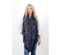 Hazel Mosaic Paisley Print Lightweight Scarf Sarta Coral One Size
