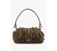 Vivienne Westwood Hazel Treasure Suede | leather Shoulder bag | olive