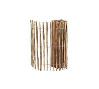 Hazel Wood Picket Fence Roll 120 cm x 5 m - Natural Garden Fence with Galvanised Wire, 3-4 cm Spacing, Rustic Border for Beds, Ponds and Paddocks