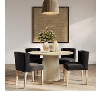 Hazell Light Ash Wood Minimalist Dining Table (Seats 4) light wood