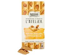 Hazelnut and Almond Chocolate bar | Nestlé | L'ATELIER Blond Chocolate Hazelnuts and Almonds | Total Weight 195 Grams