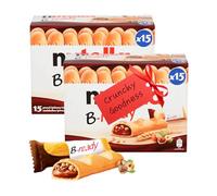 Hazelnut Chocolate B-ready Snack Bars - Pack of 2 x 15 Wafer Filled with Hazelnut Chocolate Spread Bulk Buy with Topline Card. Kids Sweets for Lunchbox Snacks, Party Bag Fillers or Choco Lovers
