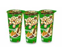 Hazelnut & Cocoa Dip Biscuit Sticks Snack Cups, Japanese-Style Treat, Crunchy Wafer Sticks with Creamy Chocolate Hazelnut Dip - Pack of 3 x 44g