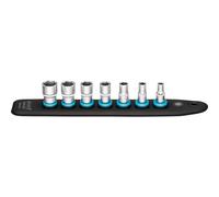 HAZET SmartRail 1/4" 850A-SR/7, Guida per bussole in plastica, Supporto per 7 bussole I Azionamento: quadrato 6,3 mm (1/4 di pollice), uscita: esagonale esterna profilo di trazione magnetico