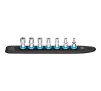 HAZET - SmartRail 1/4 Inch 850E-SR/7 | Plastic Socket Strip Holder for 7 Socket Spanner Inserts | Magnetic, Non-Slip, Easy to Use | Drive: Square 6.3 mm (1/4 Inch) | Made in Germany