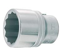 HAZET 1000AZ-1.1/8 55 mm 12-Point Profile Socket - Chrome-Plated/Polished
