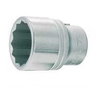 HAZET 1000AZ-1.7/16 63 mm 12-Point Profile Socket - Chrome-Plated/Polished