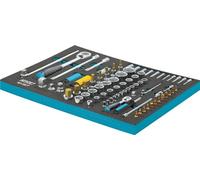Hazet Socket Set 12.5mm 1/2" 6.3mm 1/4" 77 Pieces 163-138/77