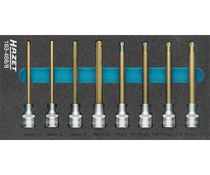 Hazet 163-468/8 Screwdriver Socket Set, Square, 12.5 mm, 1/2 Inch, Torx Profile, Number of Tools: 8, 1 Piece, Tin Coated,