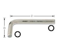 Hazet 2105LG-05 Allen Key 5mm Ball-Head 20° Extra Long Nickel-Plated