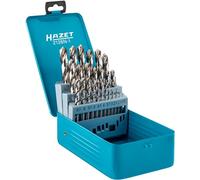 HAZET 2128N-1 Twist Drill Cassette I 25-Piece Set I For Drills and Drill Stands with Round Shank Drill Holder