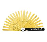 HAZET 2147MS 106 mm Feeler Gauge - Multi-Colour | Length 106 mm, 99 g, 0.05 - 1.0, Length: 106 mm, Check the electrode spacing for spark plugs, brass - non-magnetic