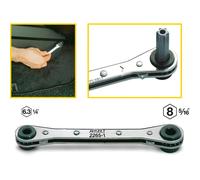 HAZET 2265-1 140 mm Reversible Ratchet for Bits - Bright Chrome-Plated