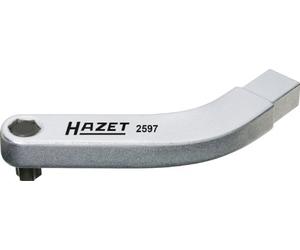 HAZET 2597 95 mm T 45 Torx Profile Bent Bit Holder for Door Hinges - Chrome-Plated