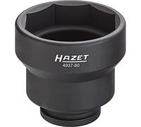 HAZET 4937-80 20 mm Square Hollow Commercial Vehicle Axle Nut Socket - Burnished