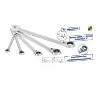 Hazet 606/5 Ratcheting Crowfoot Wrench Set 5-Piece 8-19mm 72 Teeth
