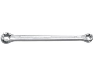 HAZET 609-E20XE24 224 mm Torx Profile Polished Head Double Box-End Wrench - Chrome-Plated